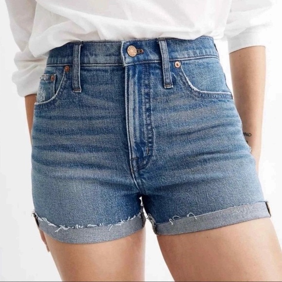 Madewell high-rise denim shorts. - Picture 1 of 5